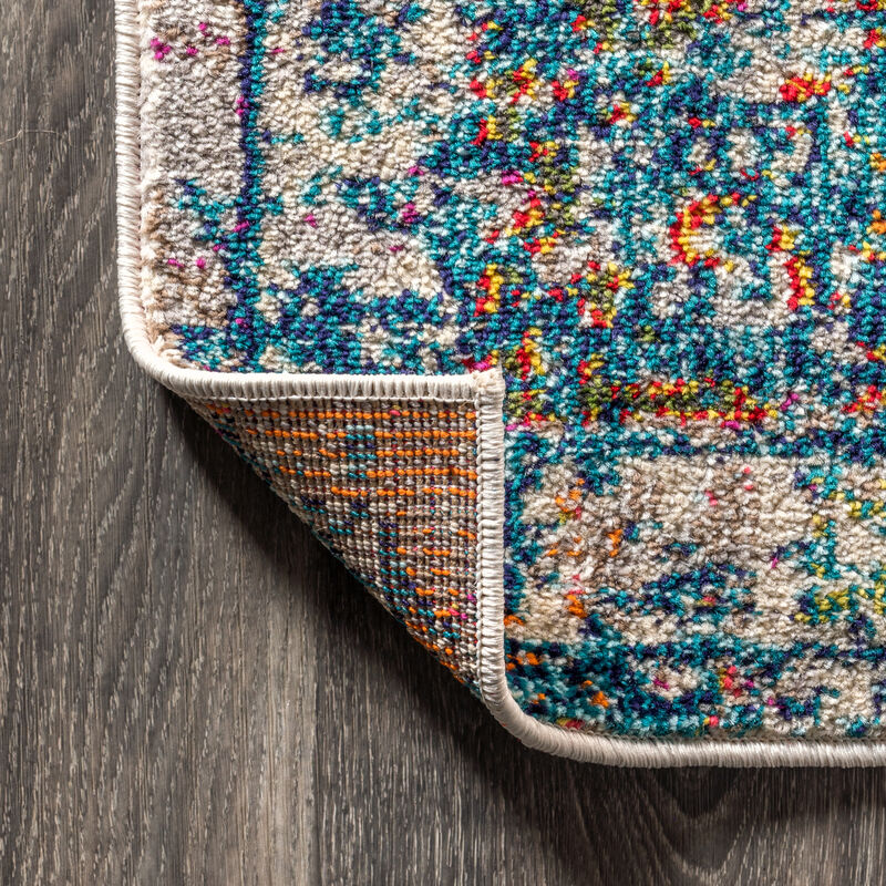 Vibrant Bohemian Flair Boho Vintage Medallion Area Rug