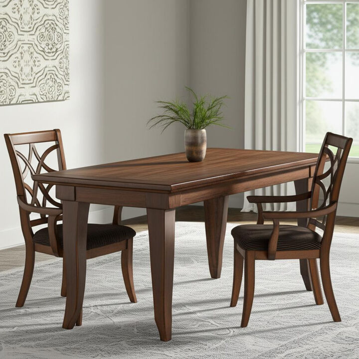 HomeRoots Set of Two Brown Upholstered Microfiber And Solid Wood Open Back Dining Arm Chairs