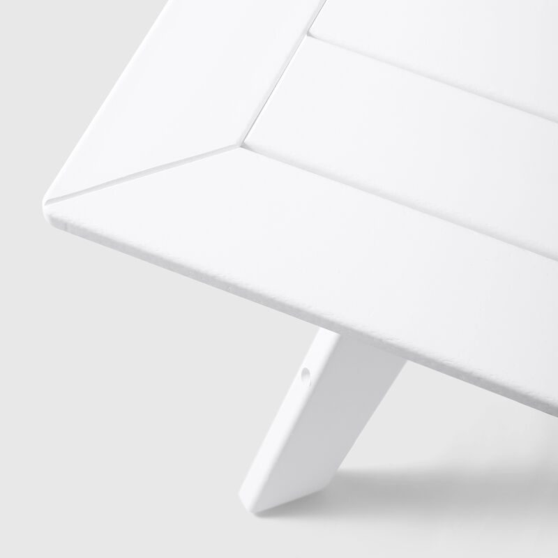 WestinTrends Modern Low Outdoor Patio Square HDPE Coffee Table