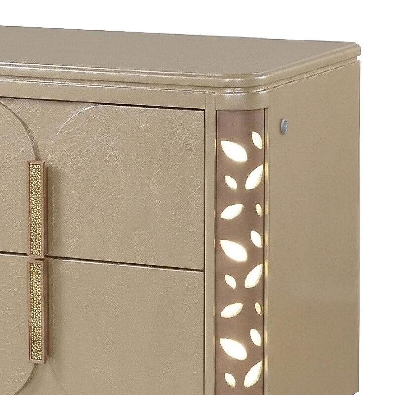 Eloriaq 2-Drawer LED Nightstand image number 8