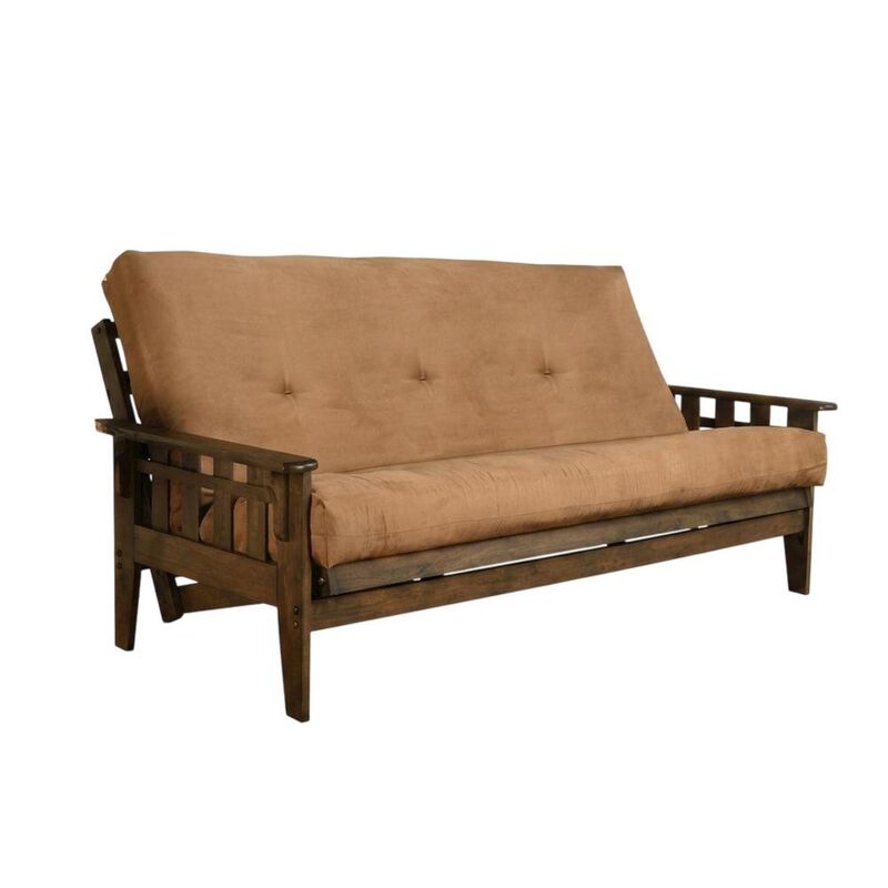 Tucson Frame-Rustic Walnut Finish-Suede Peat Mattress image number 4