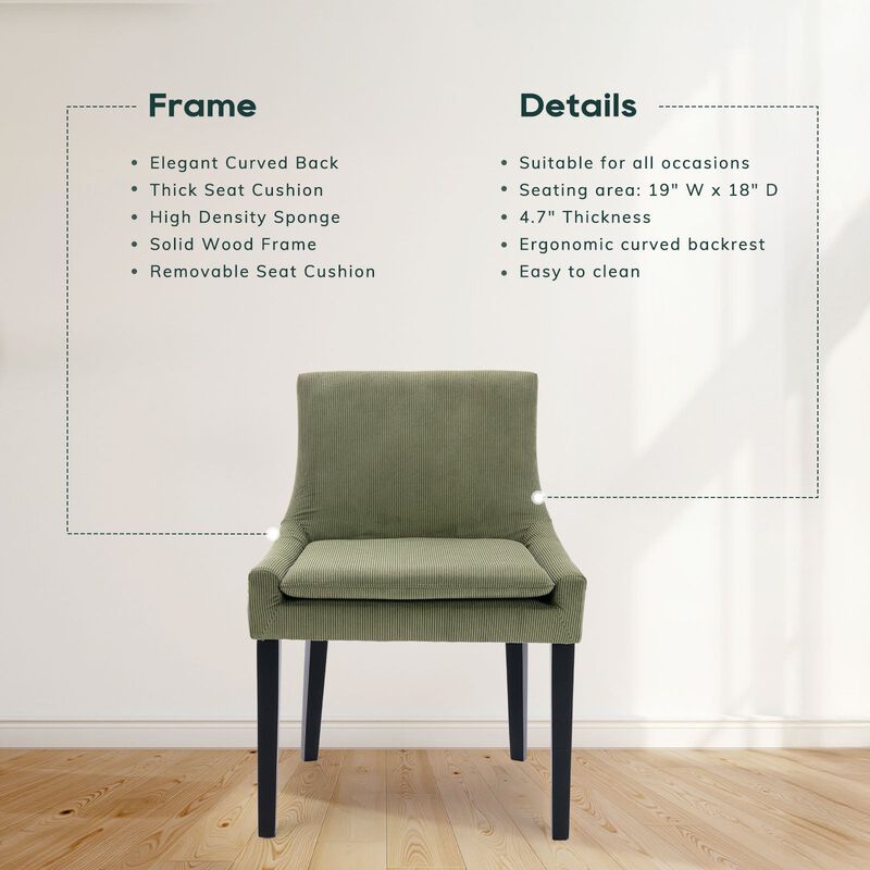 COLAMY MAIRA Transitional Neutral Dining Chair-Dark Grey Set of 2 image number 9