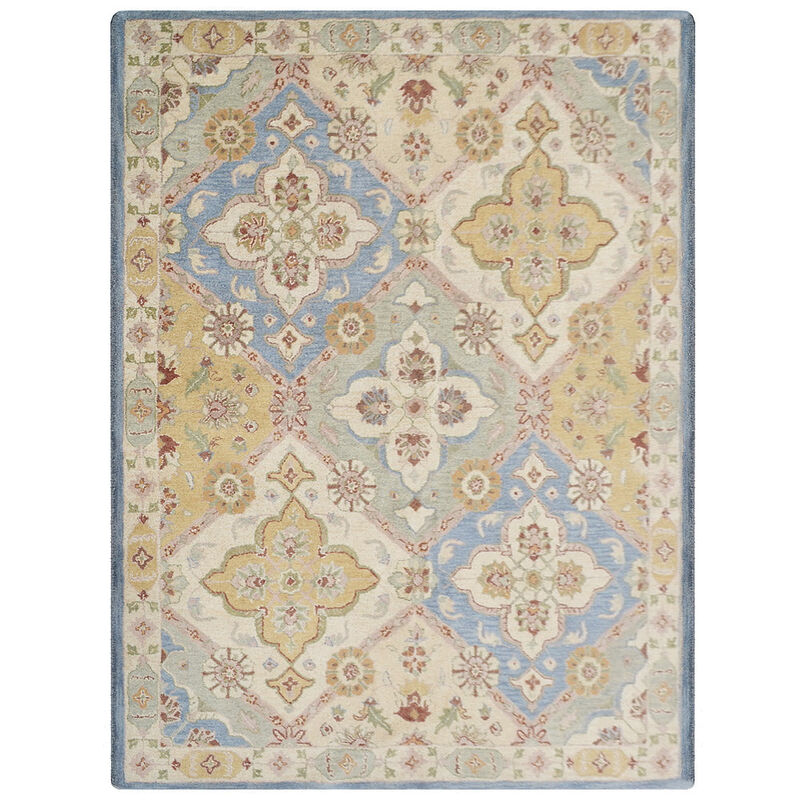 RUGSOTIC CARPETS HAND TUFTED WOOL ECO-FRIENDLY AREA RUGS  - 3'6''x5'6'', Rectangle Shape, Multicolor, Classic Oriental Traditional  Design, High Pile Thick Handmade Anti Skid Area Rugs (K0TM15)