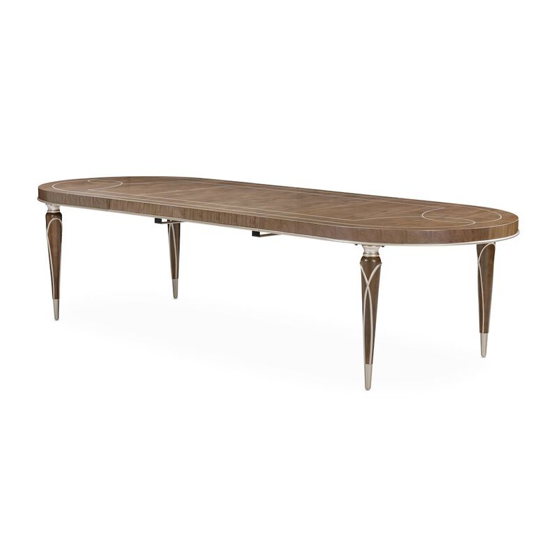 Michael Amini Villa&nbsp;Cherie Oval Dining Table - Hazelnut