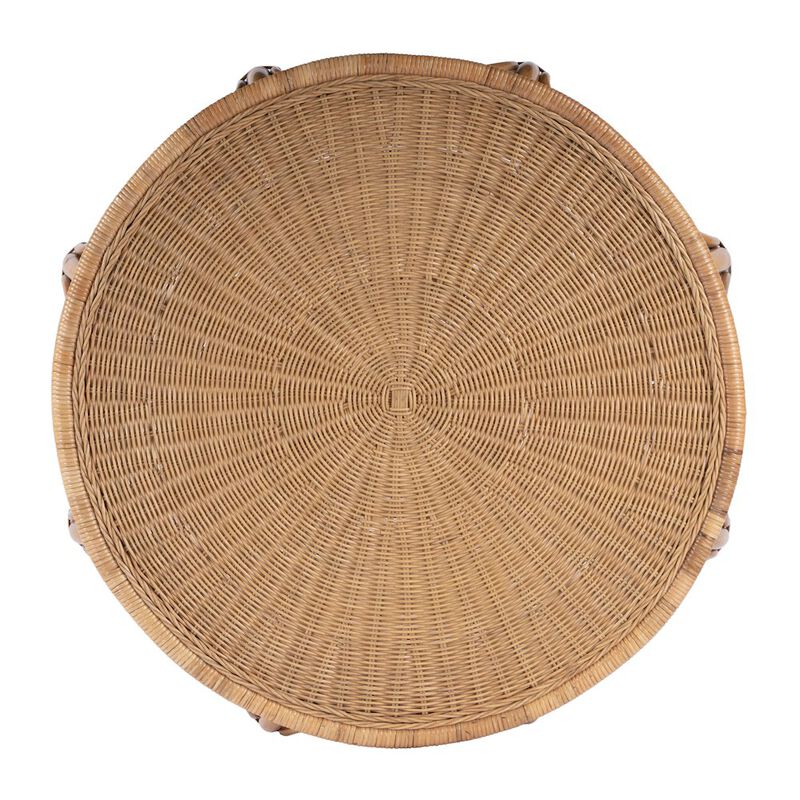 Butler Specialty Savannah Woven Rattan Round Coffee Table, Natural