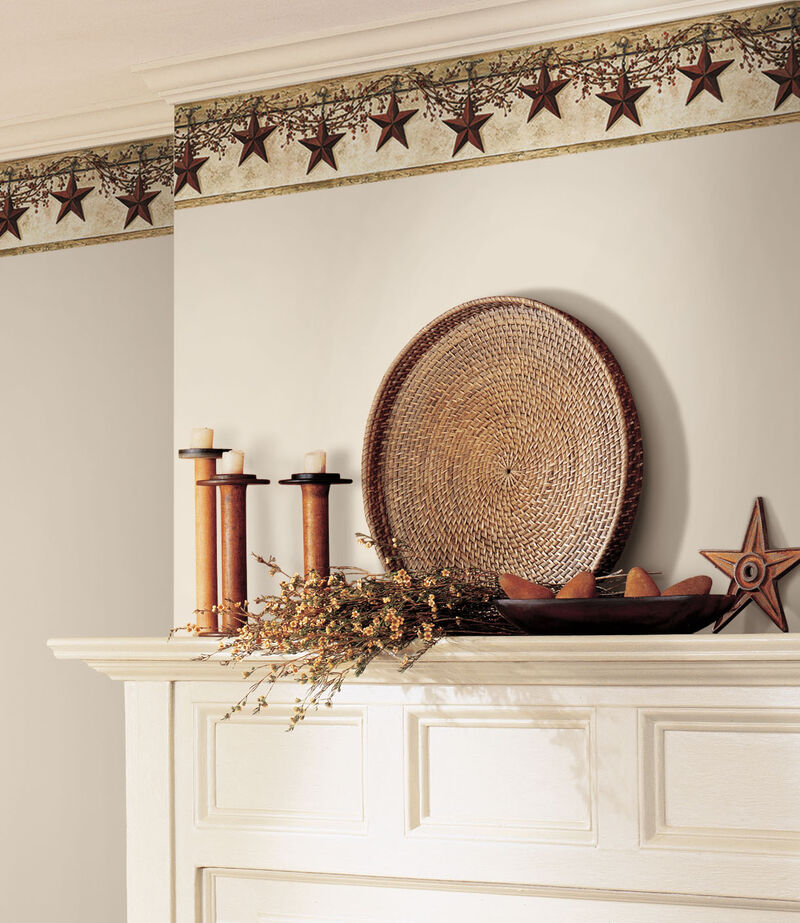 Hanging Star Off White & Khaki Border image number 1