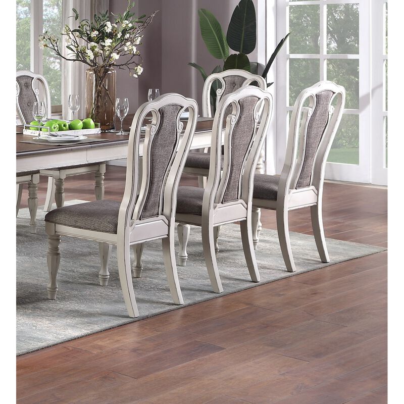 Streamdale Grey Upholstered Tufted Dining Chairs (Set of 2) image number 5