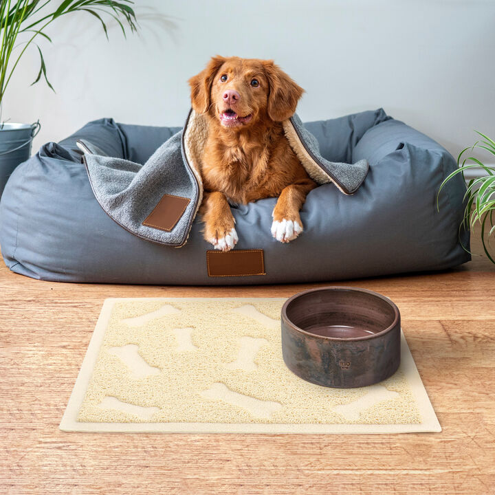 Gibson Everyday Pet Elements 17.7 x 15.75 Inch Dog Bone Placemat in Tan