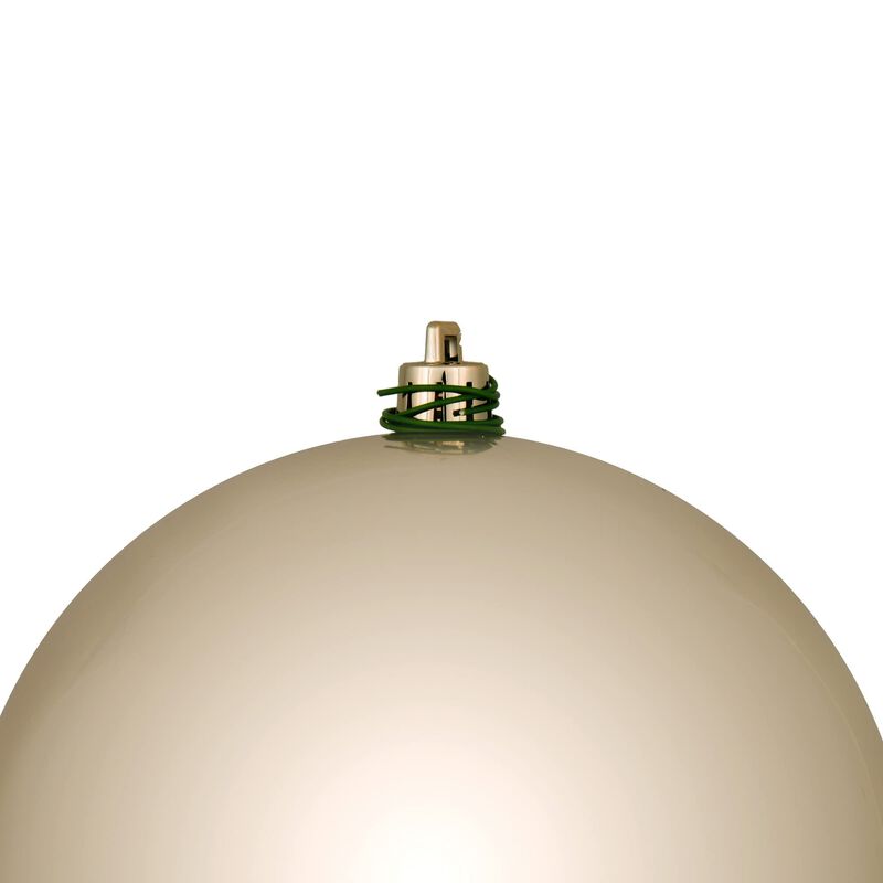 Vickerman 3" Oat Shiny Ball Ornament. Includes 12 Ornaments per Pack. image number 3