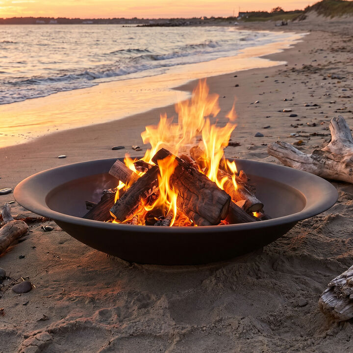 Sunnydaze 26 in Classic Elegance Steel Replacement Fire Pit Bowl - Black