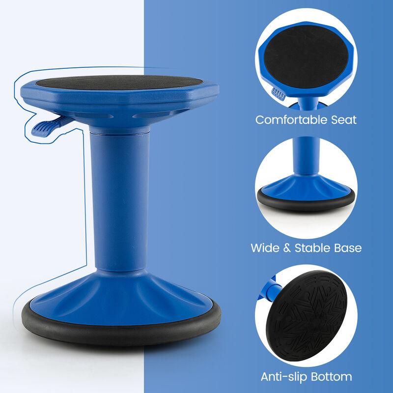 Adjustable-Height Wobble Chair Active Learning Stool for Office Stand Up Desk
