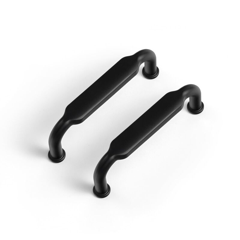 Goo-Ki 6 Pack 3 in (76mm) Hole Center Cabinet Pulls Matte Black Zinc Alloy Kitchen Drawer Pulls Drawer Handles 3.45 Inch Length