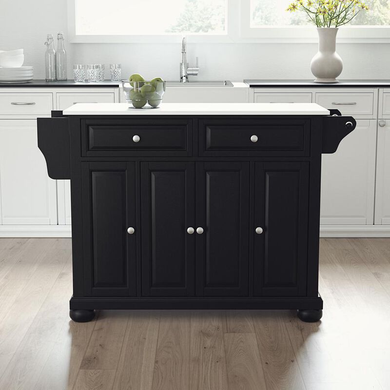 Crosley Furniture Alexandria Stone Top Full Size Kitchen Island/Cart
