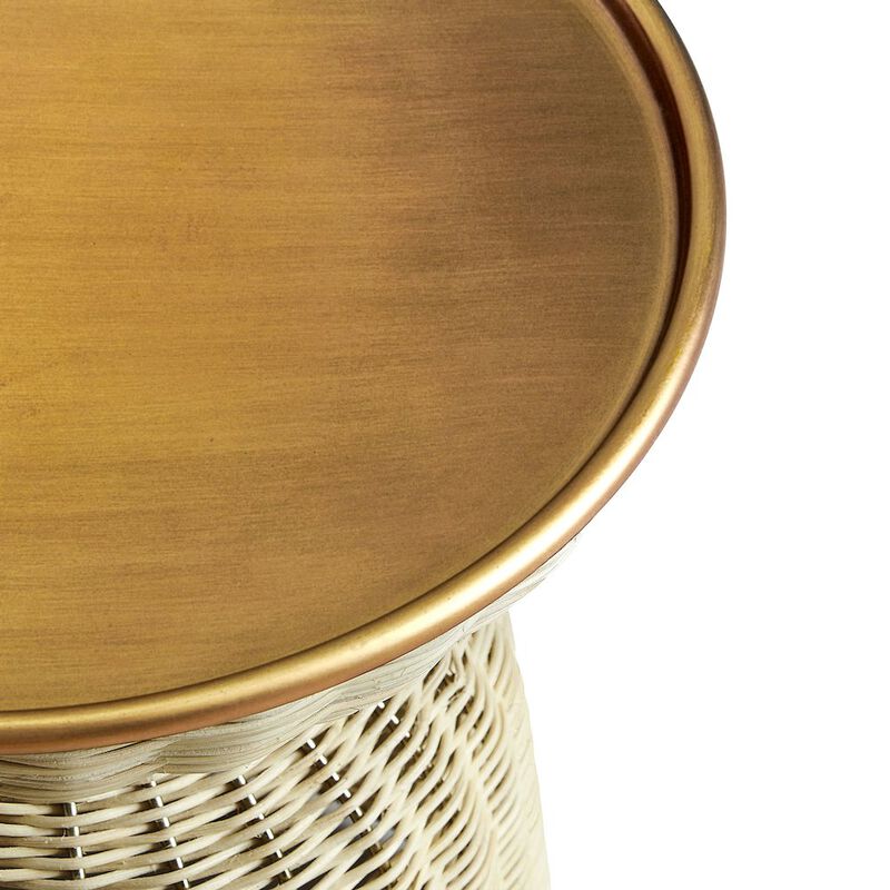 Lazaro Round Rattan Side Table image number 4