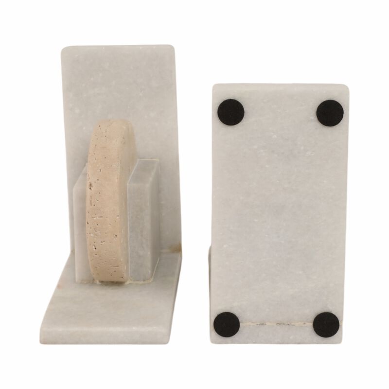 S/2 6" Geometric Bookends image number 5