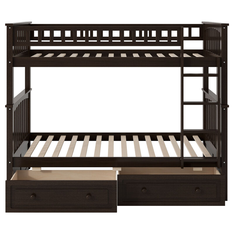 Merax Convertible Bunk Bed with 2 Drawers