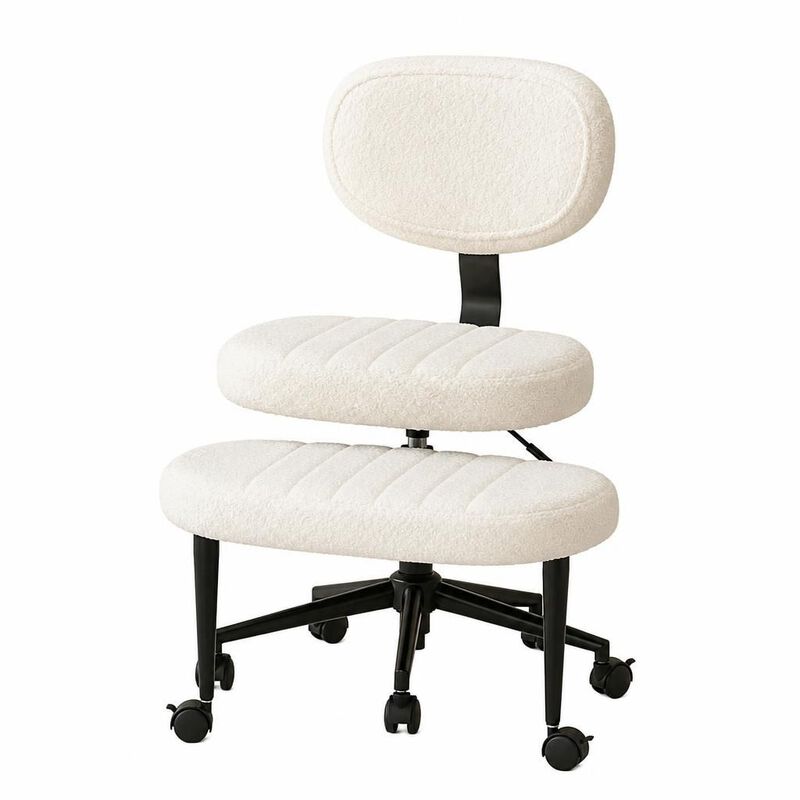 GOODSILO Ergonomic Multi-Position Cross Legged Office Chair, Swivel Rolling Meditation Fidget Chair with Back Support for Home Office image number 0
