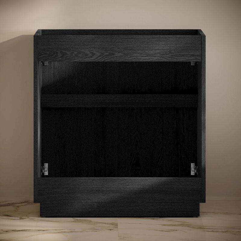 St. Tropez 36" Freestanding Bathroom Vanity Cabinet without Top in Black Oak image number 4