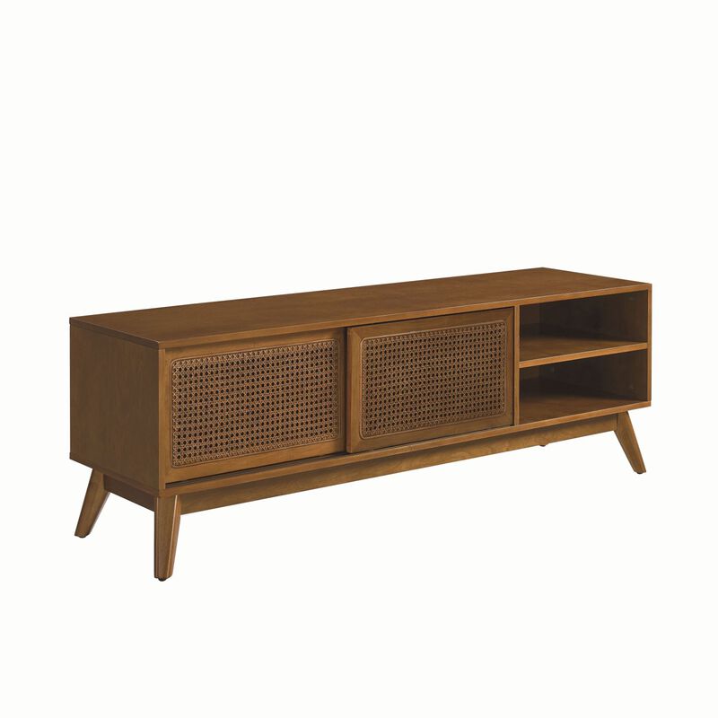 Streamdale Modern Rattan TV Stand for 65 Inch TV image number 9