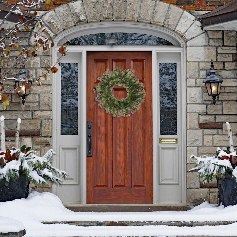 Vickerman 30" Mixed Country Pine Artificial Christmas Wreath, Unlit - Faux Mixed Needle Christmas Wreath - Indoor Seasonal Home Wall Decor image number 3