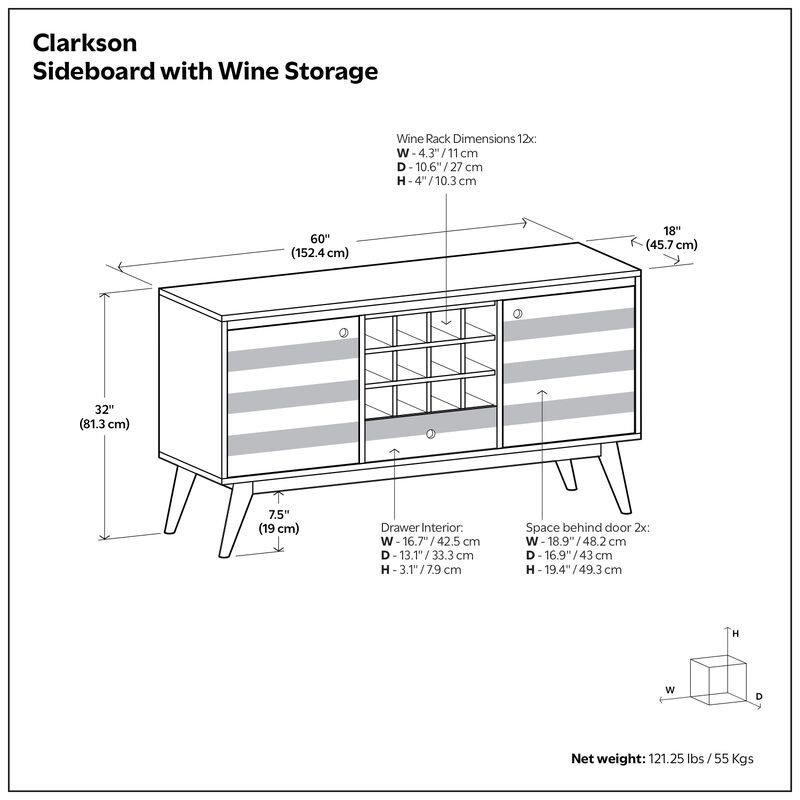 Simpli Home Clarkson Sideboard with Wine Storage image number 5