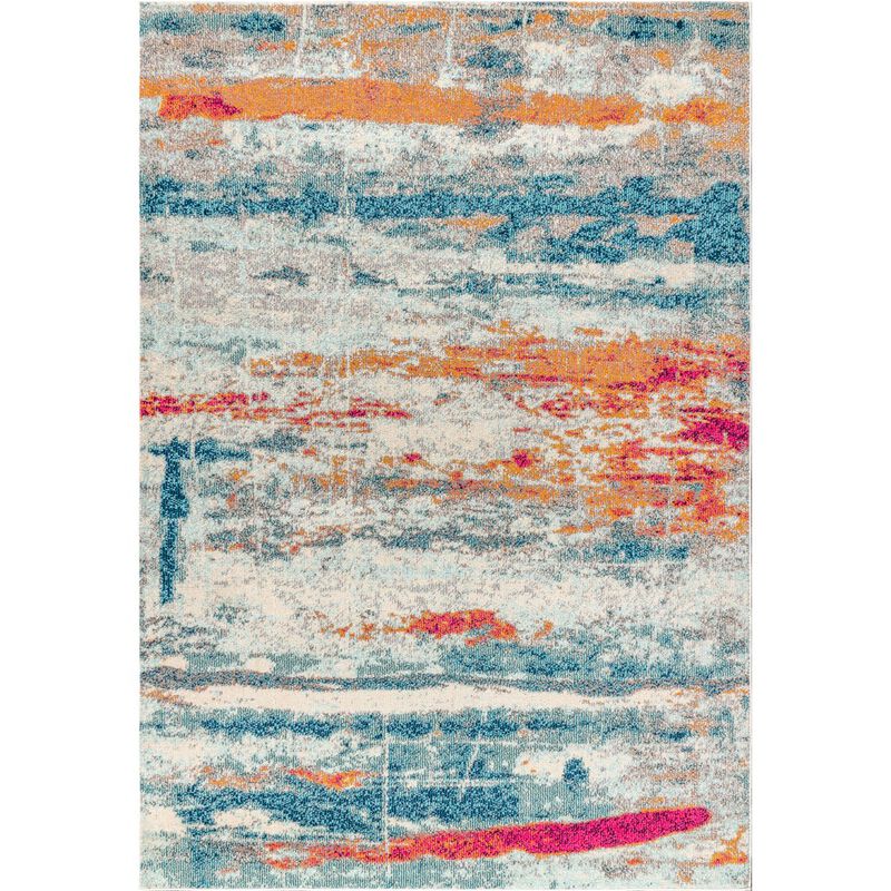 Contemporary Pop Modern Abstract Brushstroke Area Rug