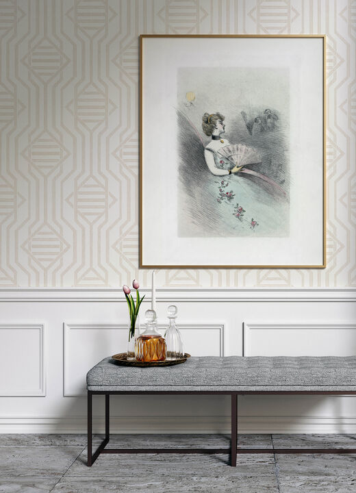 Essex Wheat Geometric Wallpaper (Set of 2)