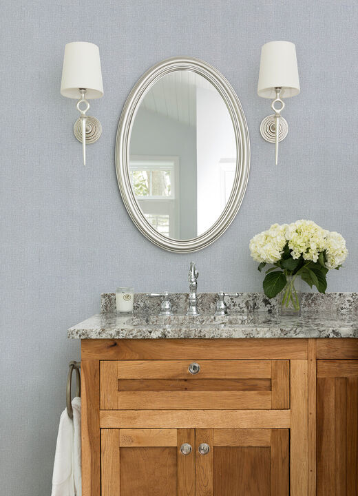 Natural Linen Light Grey Textured Wallpaper