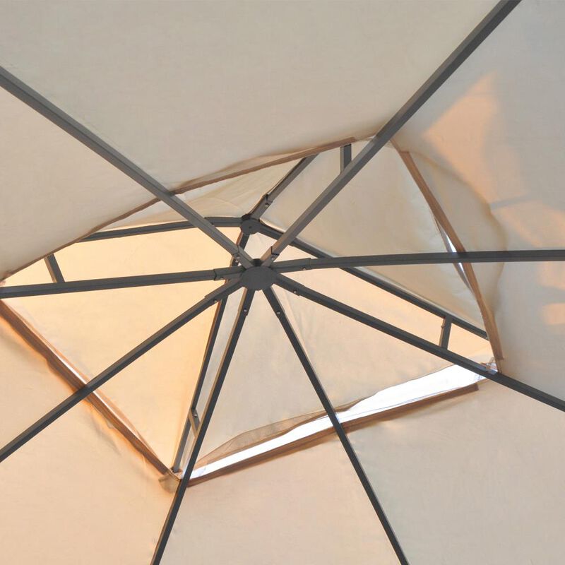 Hivvago 10x10 Patio Gazebo with Double Roof & Netting image number 7