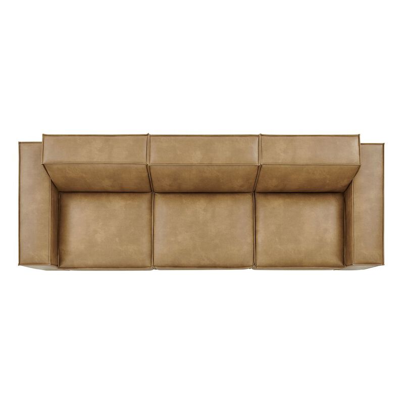 Restore 3-Piece Vegan Leather Modular Sofa Set image number 6
