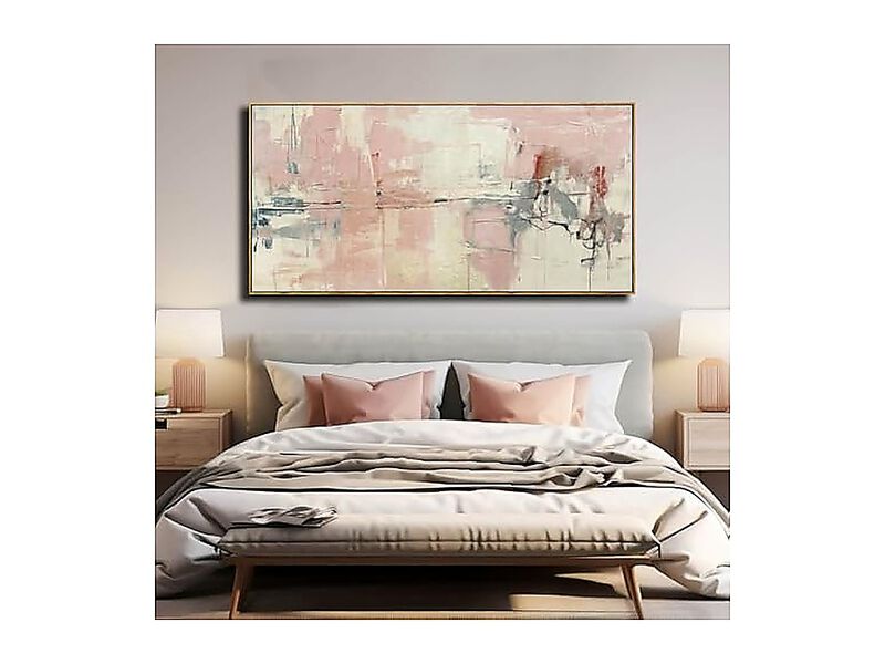 Pink Abstract Wall Art Decor Teen Girls Modern Living Room Canvas Bedroom Office image number 2