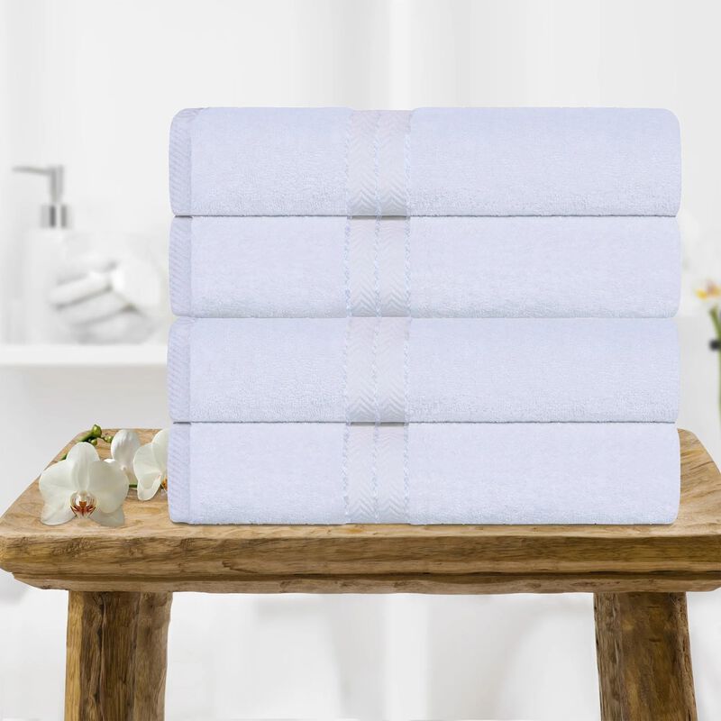 Plush Cotton Bath Towels 4-Piece Set for Bathroom and Spa image number 1