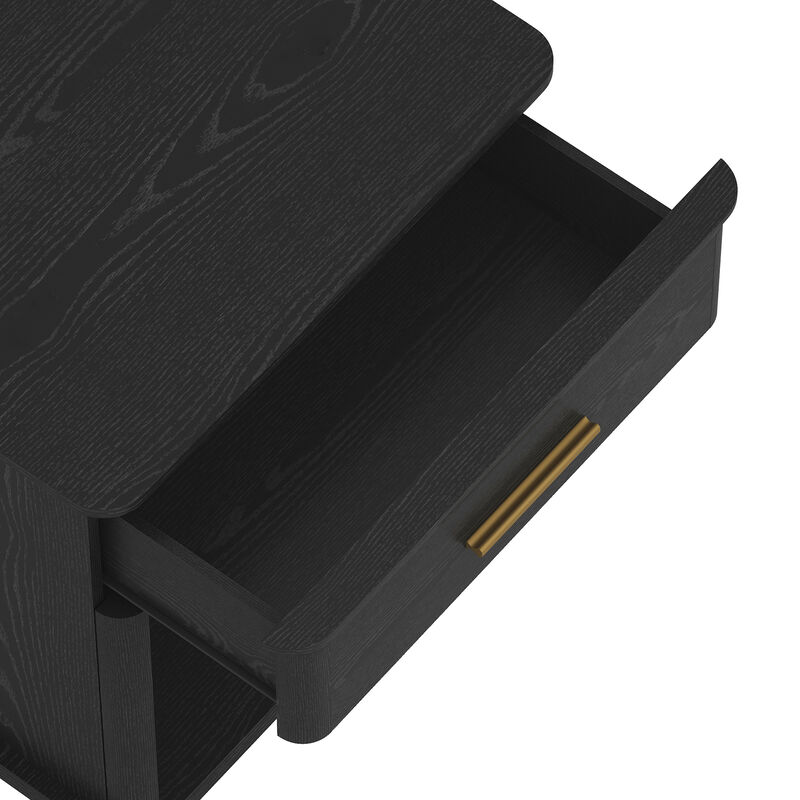 Clifford Black Nightstand image number 2