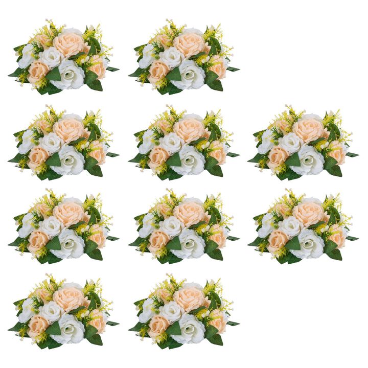 9.5 Inch Artificial Flower Ball Bouquet 10 Pack Wedding Table Decor