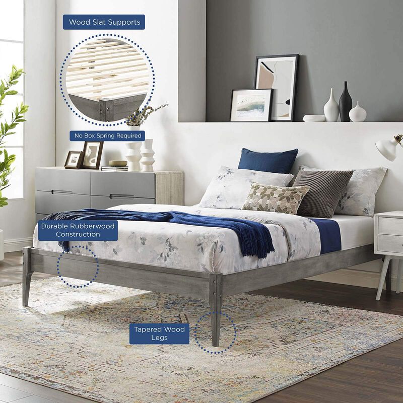 Modway - June Full Wood Platform Bed Frame image number 7