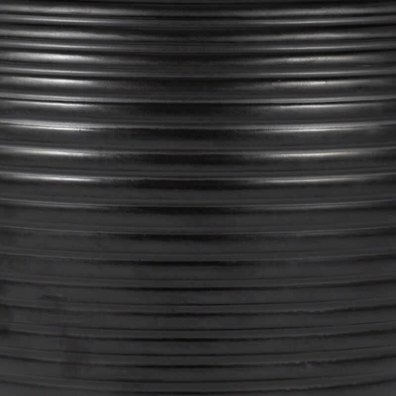 18" Ribbed Temple Jar, Black image number 3