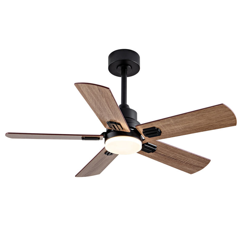 ELEMENT ACE 42 Inch Indoor and Covered Outdoor Ceiling Fan with Dimmable LED Light, Remote Control, Ultra Quiet Reversible DC Motor, 6 Speed Dual Finish Blades image number 7