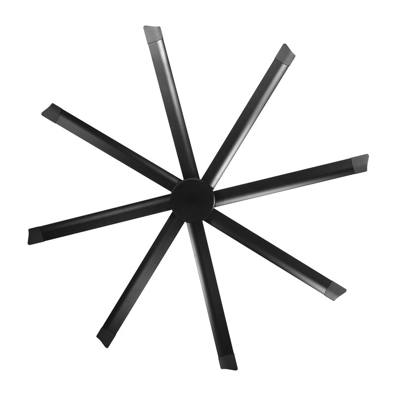 84" Industrial Black Reversible 8 Aluminum Fan Blades Large Ceiling Fan with Remote for Garage, Warehouse, Porch, Living Room image number 9