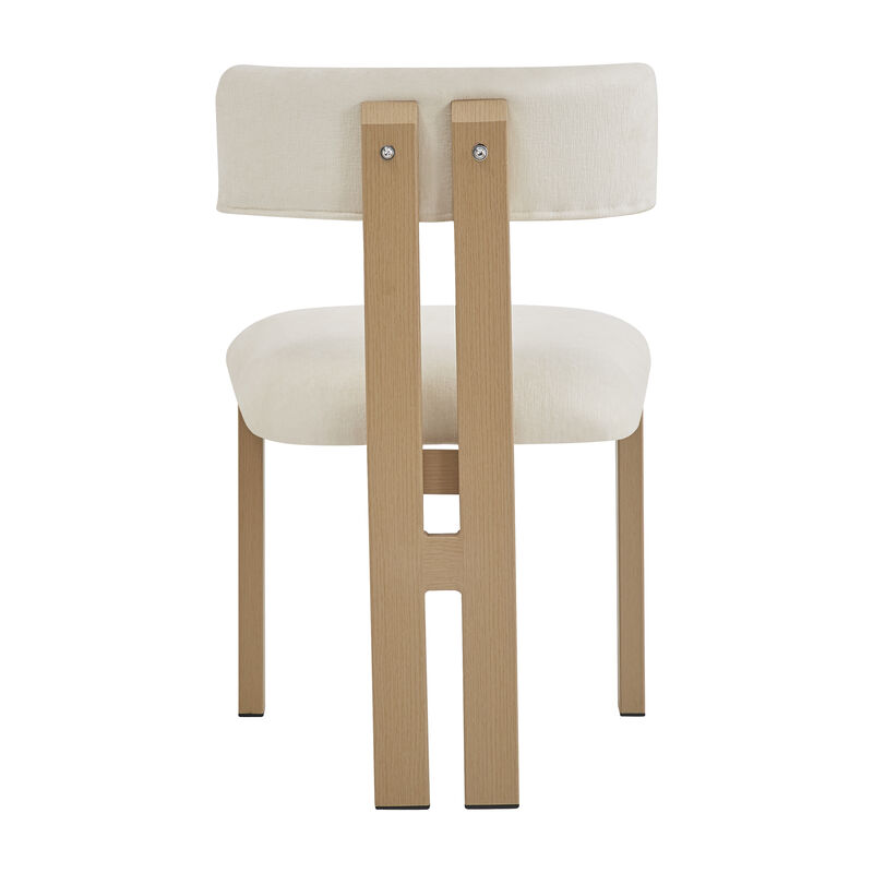 Merax 2 PCS Upholstered Armless Dining Chairs With Metal Legs