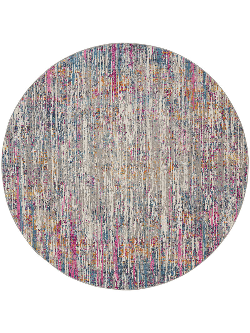 Passion PSN09 Ivory/Multicolor 8' x Round Rug image number 0