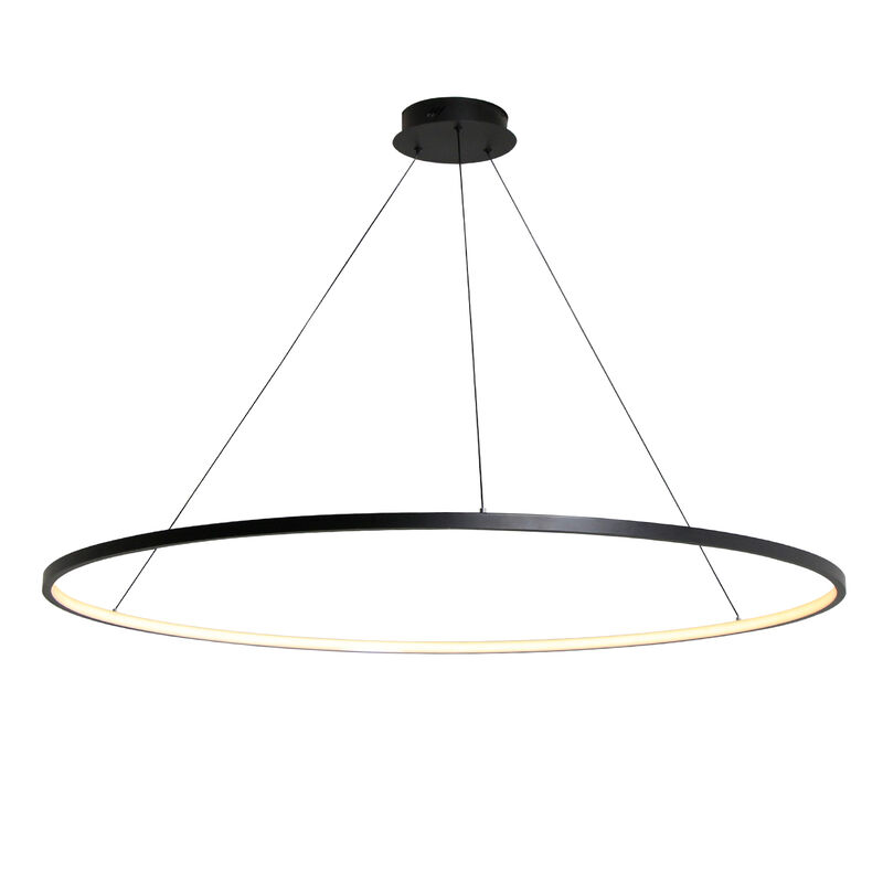 45.3 inch Circle Chandelier Round Kitchen Island Pendant Remote Dimmable image number 0