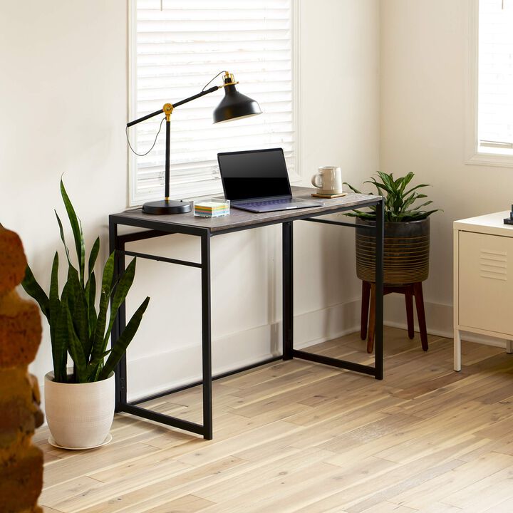 Flash Furniture Walker Rustic Home Office Folding Computer Desk - 40"
