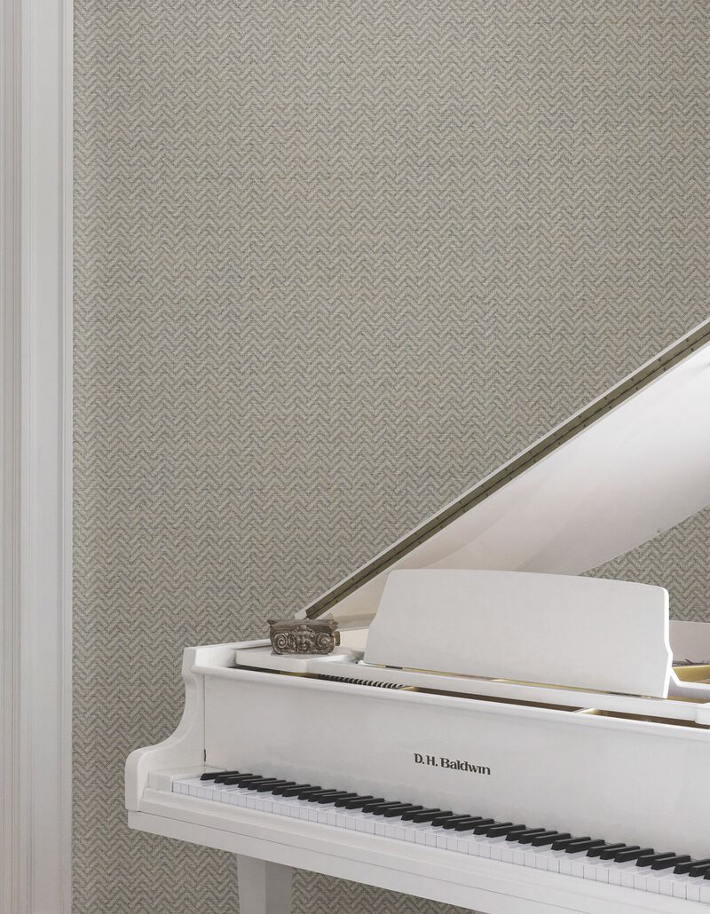 Regent Charcoal Wallpaper (Double Roll) image number 5