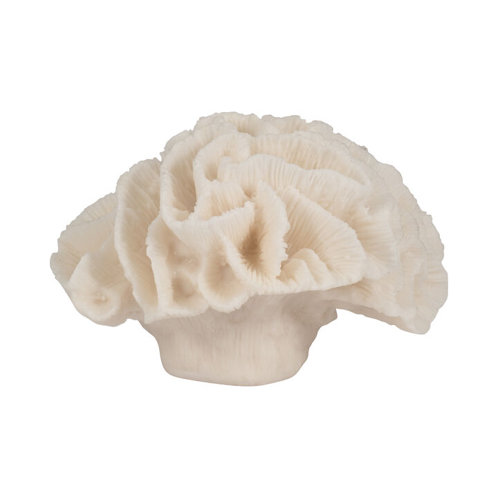 6" Petal Coral, Ivory