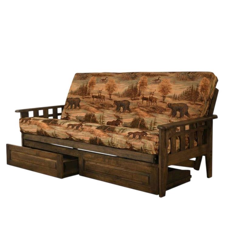 Tucson Frame-Rustic Walnut  Finish-Canadian Mattress-Storage Drawers image number 3