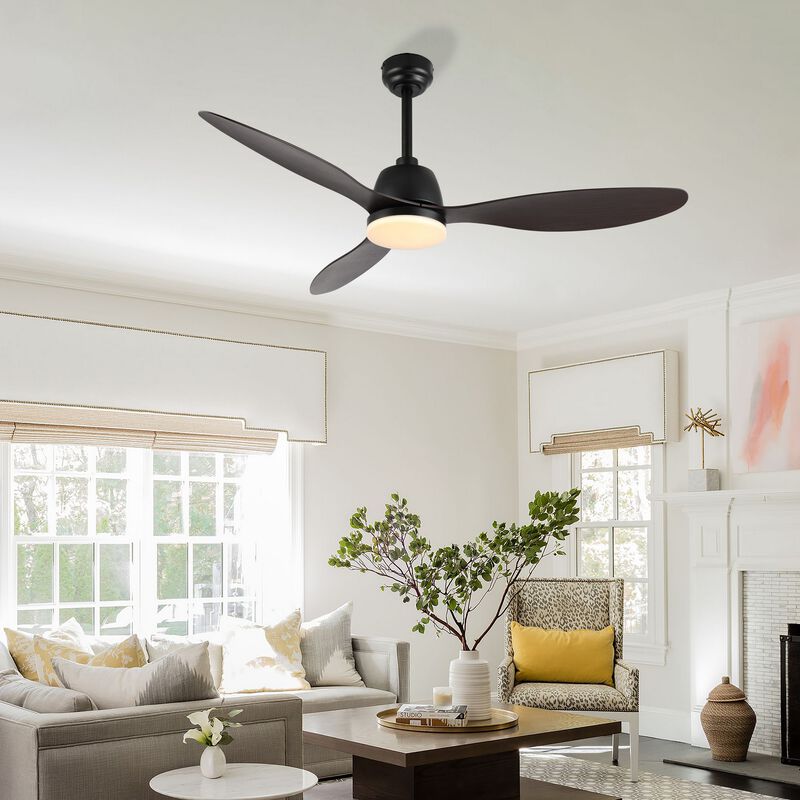 Audie Classic Industrial Iron/Plastic Integrated LED Ceiling Fan