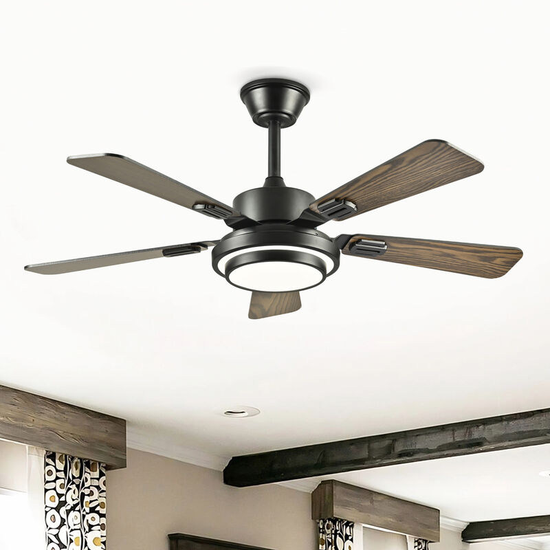 ELEMENT ACE 42 Inch Plywood Blade Ceiling Fan with Dimmable LED Light, Quiet DC Motor 6 Adjustable Speed Levels, Reversible Function for Living Room Bedroom Office Patio Indoor Use image number 6