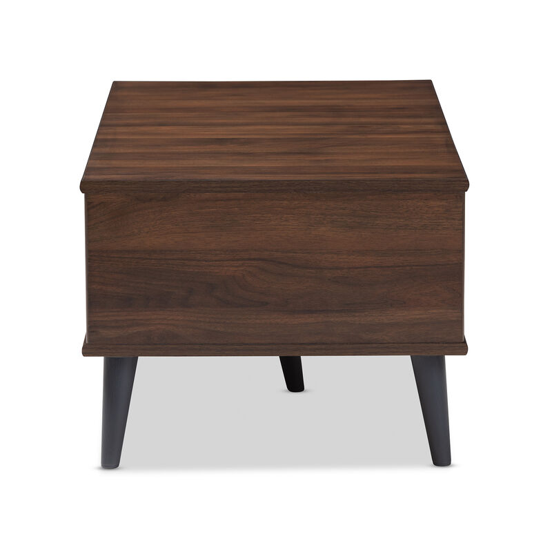 Baxton Studio Pierre Mid Century Modern Brown Wood Coffee Table