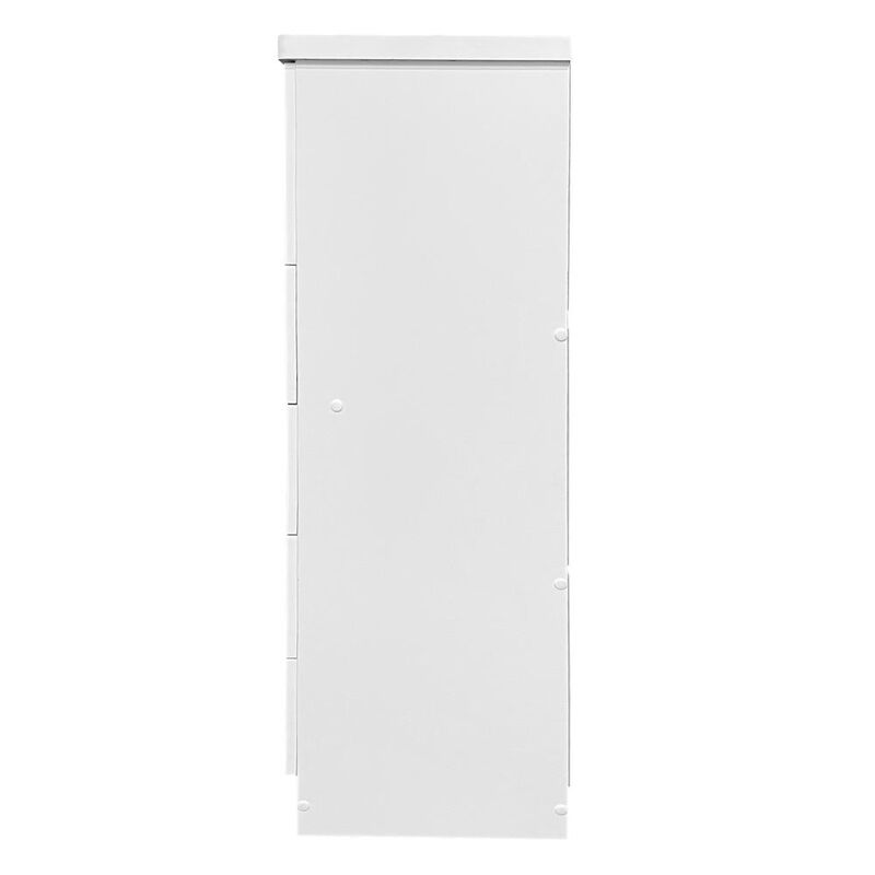 Better Home Products Xia 5 Drawer Chest of Drawers in White