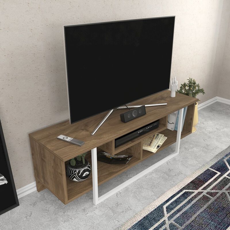 Decorotika Asal 47 Tv  Stand - Walnut White